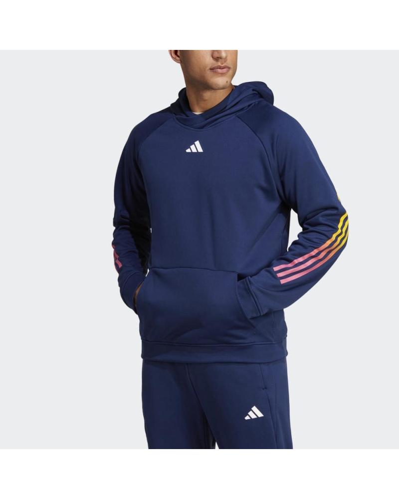 SUDADERA CON CAPUCHA ADIDAS TRAIN ICONS AZUL AZUL