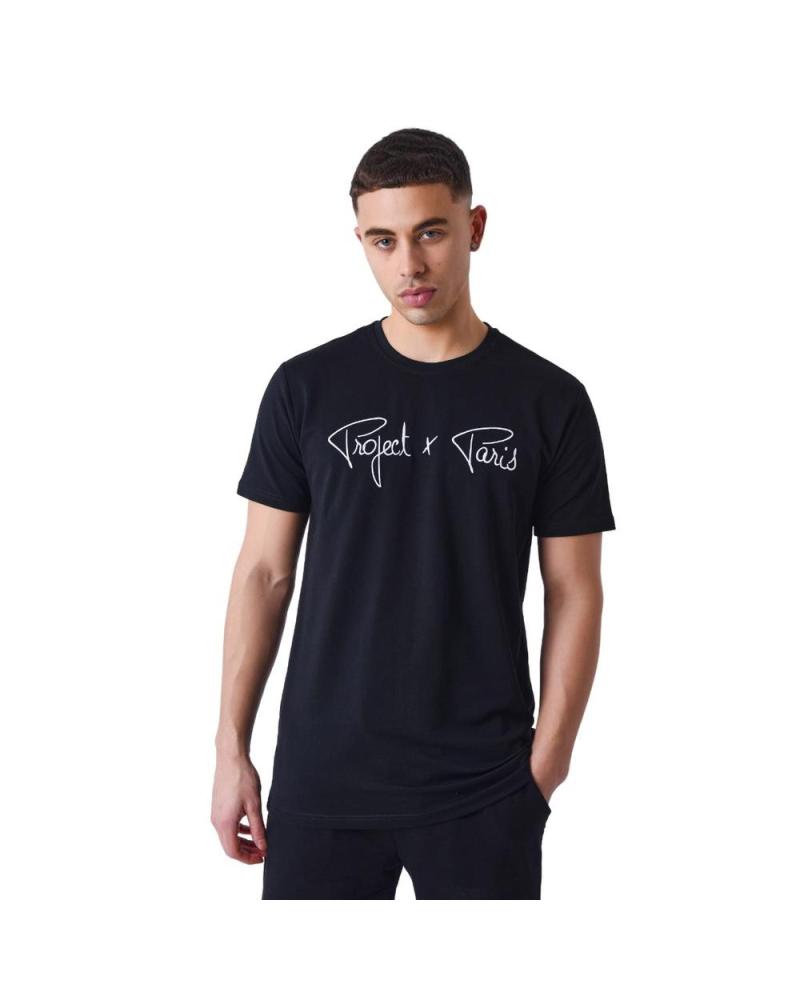 CAMISETA PROJECT X PARIS ESSENTIALS BORDADA 1910076-BKW NEGRA NEGRO