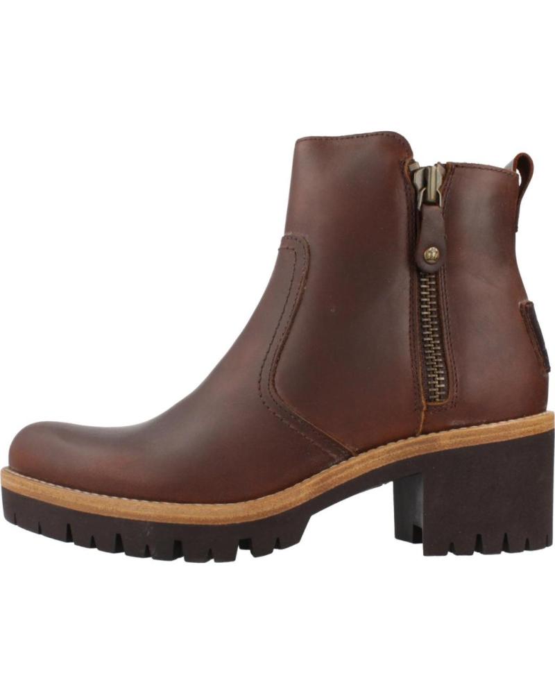 BOTINES PANAMA JACK PAULINE B10 DE NAPA CUERO MARRÓN NAPACUERO