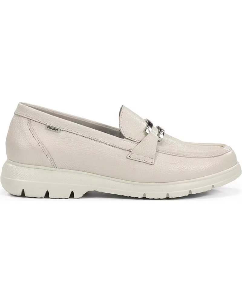 de fluchos mocasin de piel beige fluchos 99093792836 con suela raw