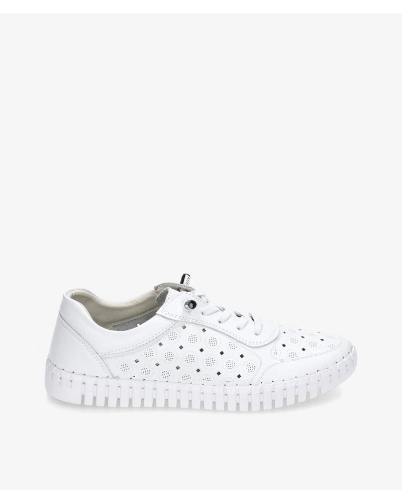 de ST GALLEN ST GALLEN ZAPATILLAS DE PIEL COSIDO SOFT LASER EN BLANCO