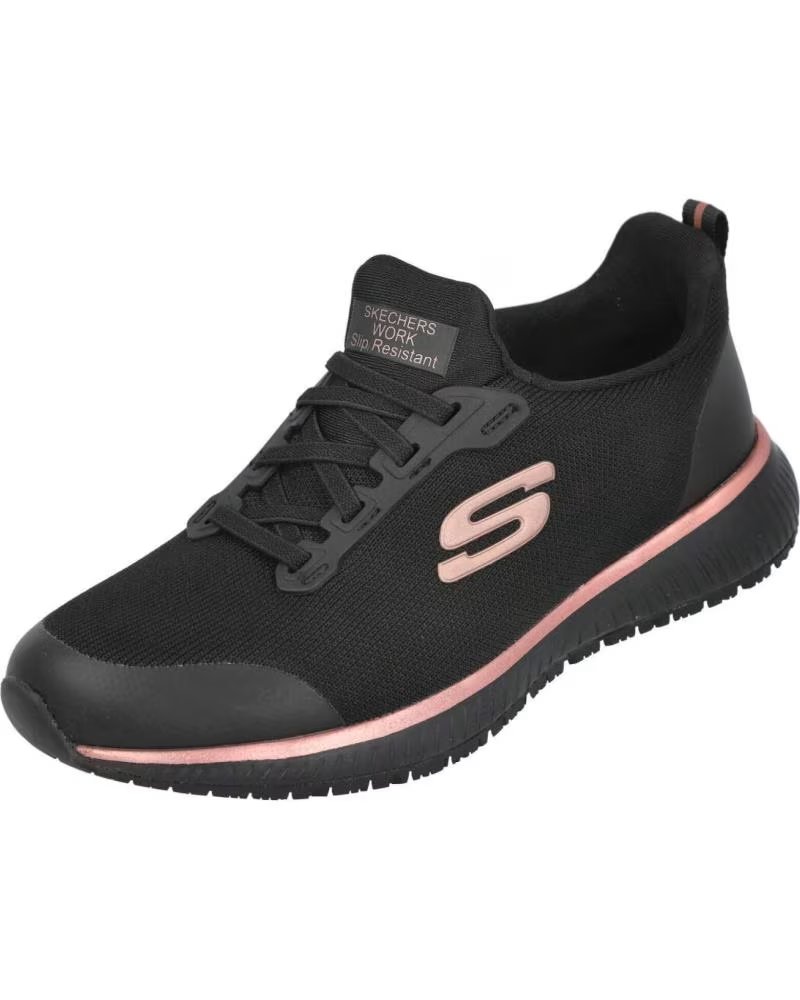 Skechers Skechers Zapatilla Deportiva Negra con Detalles Oro Rosa Negro – imagen 4