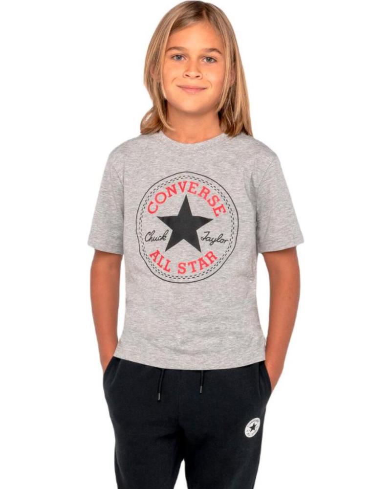 CAMISETA CONVERSE CHUCK PATCH ESTAMPADA NIÑO GRIS