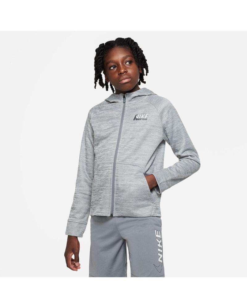 SUDADERA CON CAPUCHA NIKE THERMA-FIT FZ GFX1 DQ9025-091 GRIS GRIS