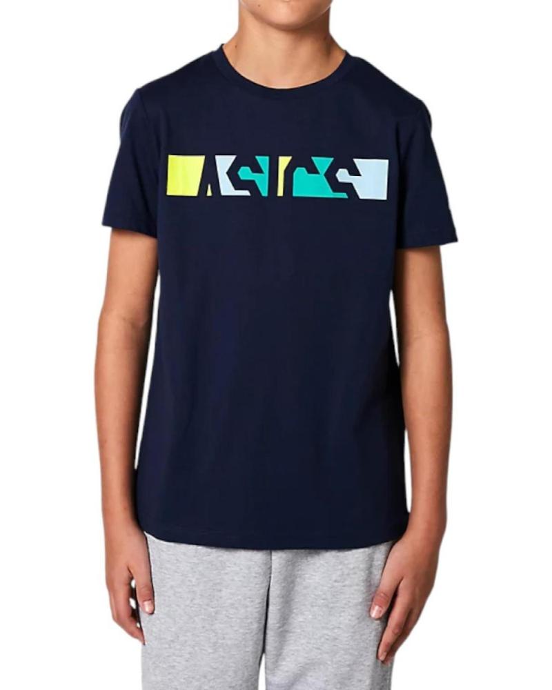 CAMISETA ASICS 3 COLOR GPX SS T AZUL MARINO PARA NIÑO - REF. 2034A083-400 AZUL MARINO
