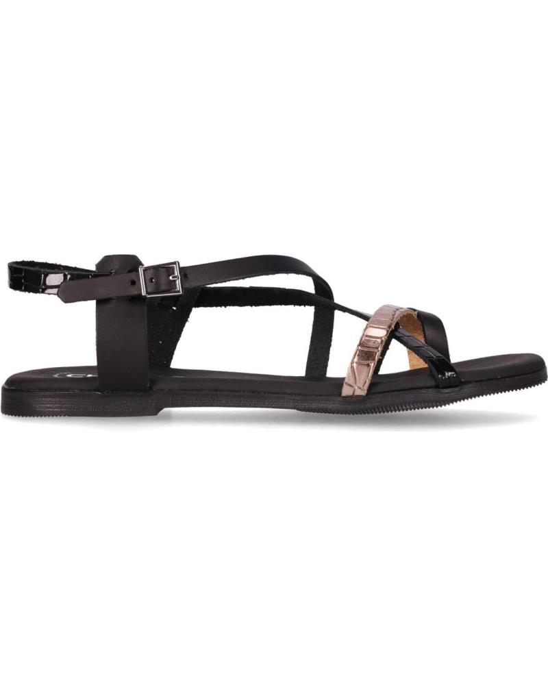 SANDALIAS CHIKA10 MARQUESA 5556 NEGRO CON TIRAS COMBINADAS NEGRO-BLACK