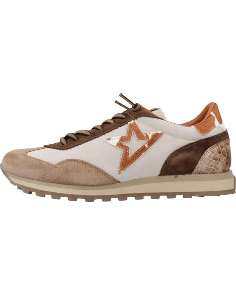 CETTI C-1259SRA SATURNO DESERT - ZAPATILLAS DEPORTIVAS DE ANTE BEIGE Y MARRÓN CON NARANJA DESERT