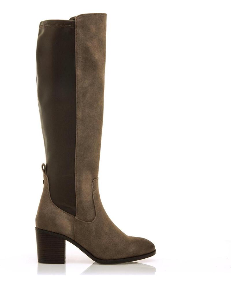 BOTAS ALTAS MTNG 55251 MARRÓN CON CAÑA ELÁSTICA Y TACÓN BLOQUE MARRóN