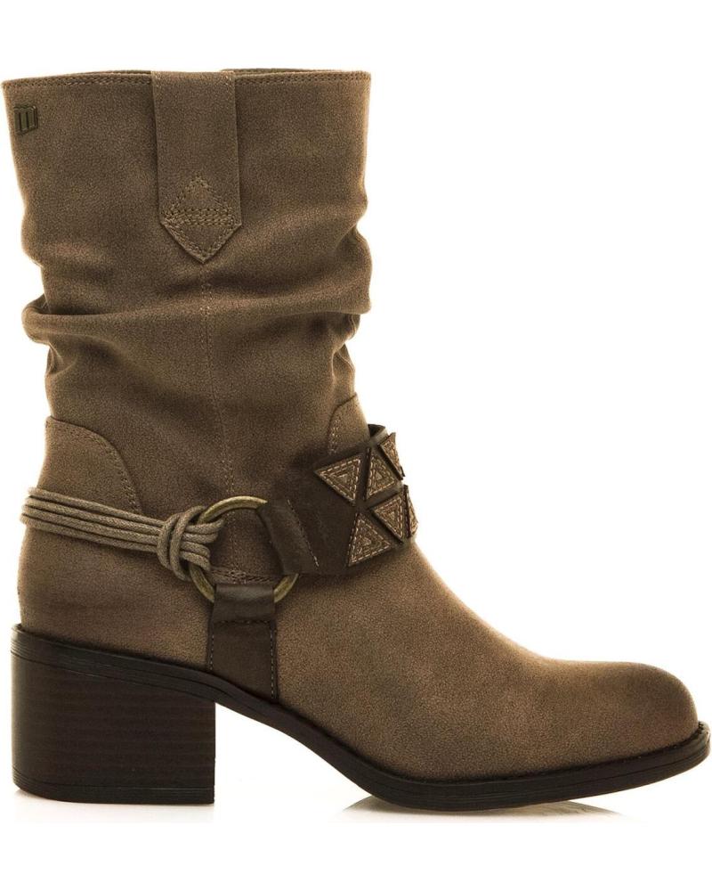 BOTÍN MTNG 54666 MARRÓN ESTILO BIKER CON HEBILLA DECORATIVA MARRóN