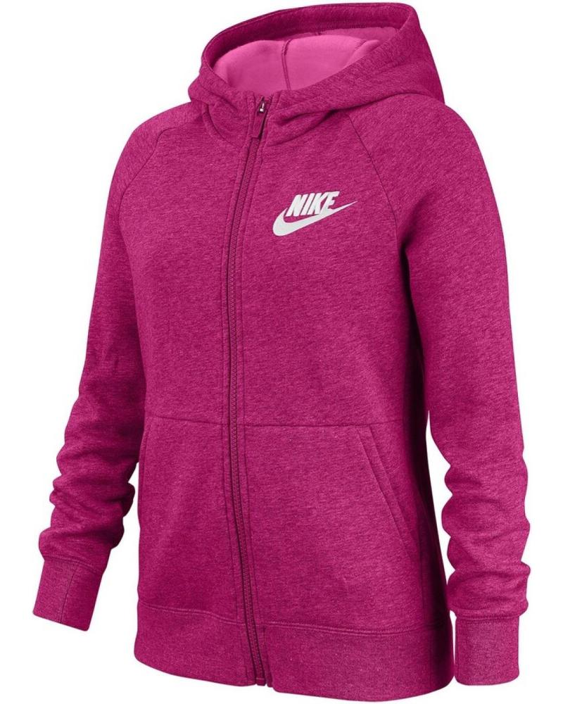 SUDADERA CON CAPUCHA NIKE SPORTSWEAR FULL ZIP FUCSIA (BV2712-615) ROSA