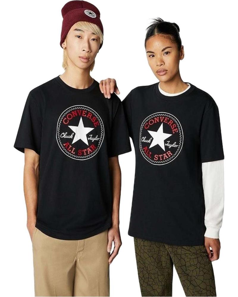 CAMISETA CONVERSE CHUCK PATCH NEGRA 10025459-A01 NEGRO