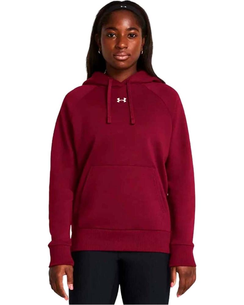 SUDADERA CON CAPUCHA UNDER ARMOUR 1379500-625 PARA MUJER - GRANATE GRANATE