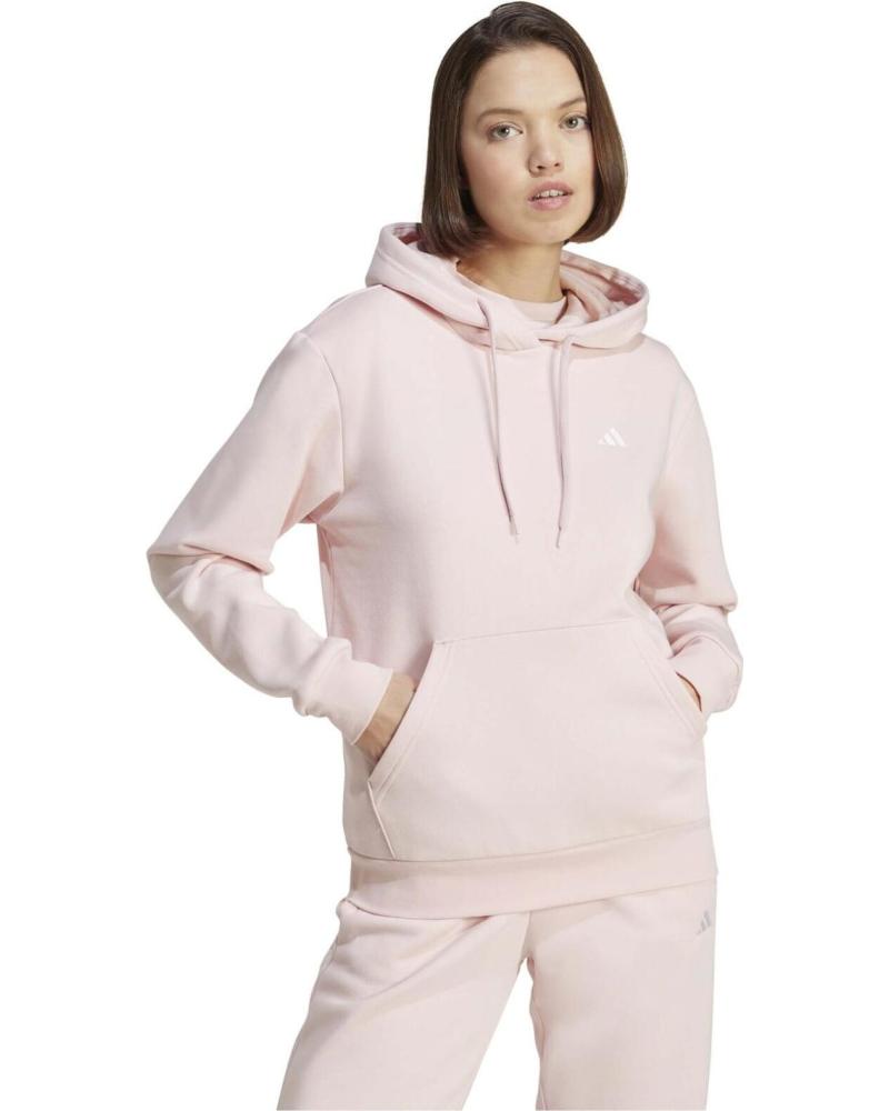 SUDADERA CON CAPUCHA ADIDAS ESSENTIALS SMALL LOGO IY1649 ROSA ROSA