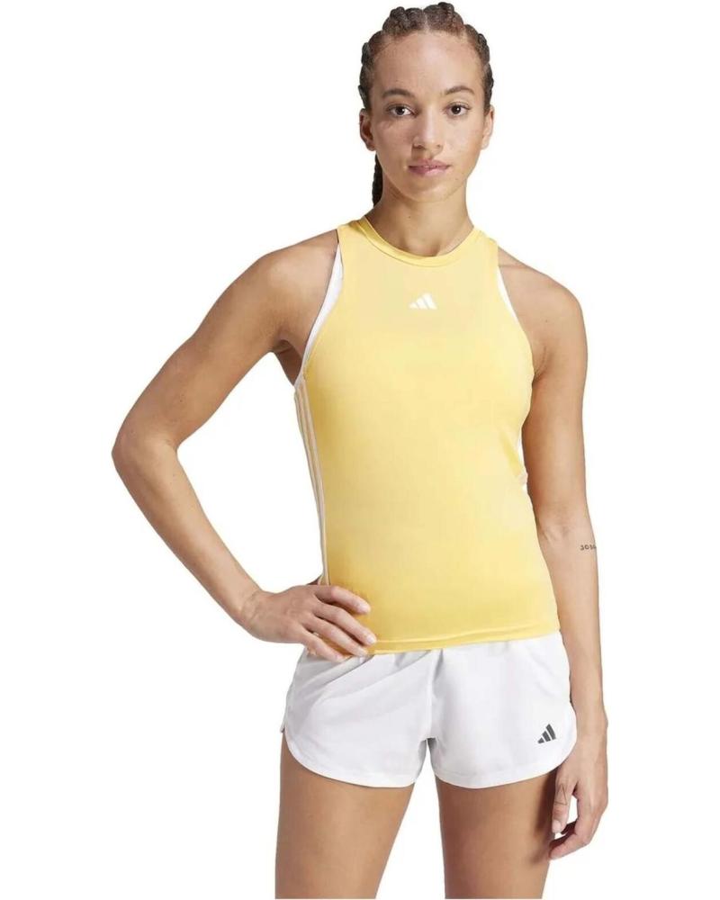 CAMISETA DE TIRANTES ADIDAS ESSENTIALS TR-ES 3S TK PARA MUJER - AMARILLO AMARILLO