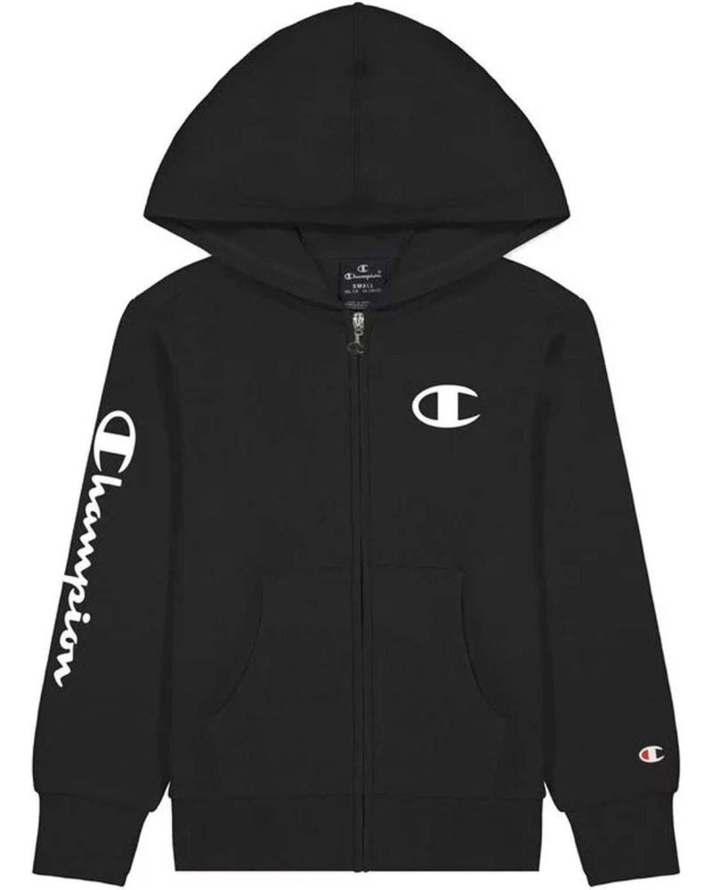 SUDADERA CON CAPUCHA CHAMPION MODELO 305359-KK001 NEGRA NEGRA