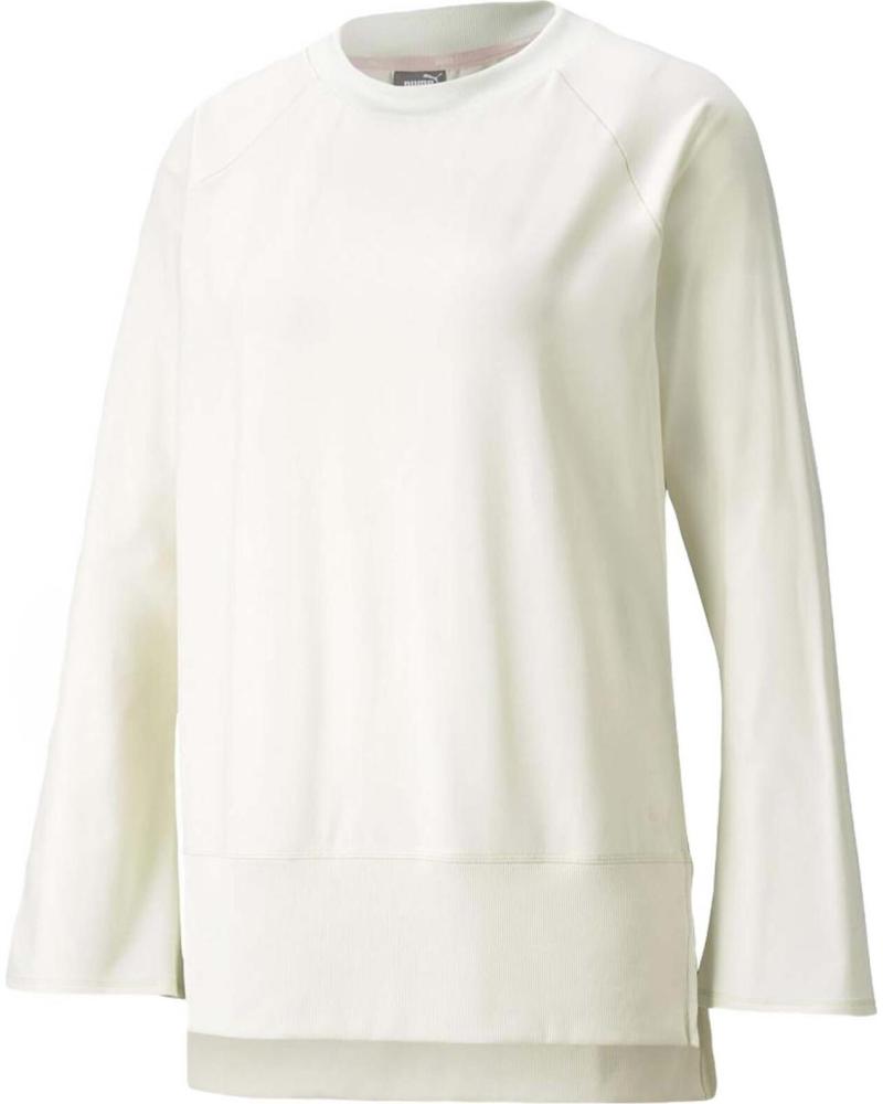 CAMISETA MANGA LARGA PUMA ESENCIAL BEIGE PARA MUJER