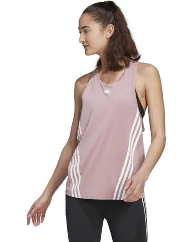 CAMISETA DE TIRANTES ADIDAS TRAINICONS HD9605 MALVA ROSA PARA MUJER ROSA