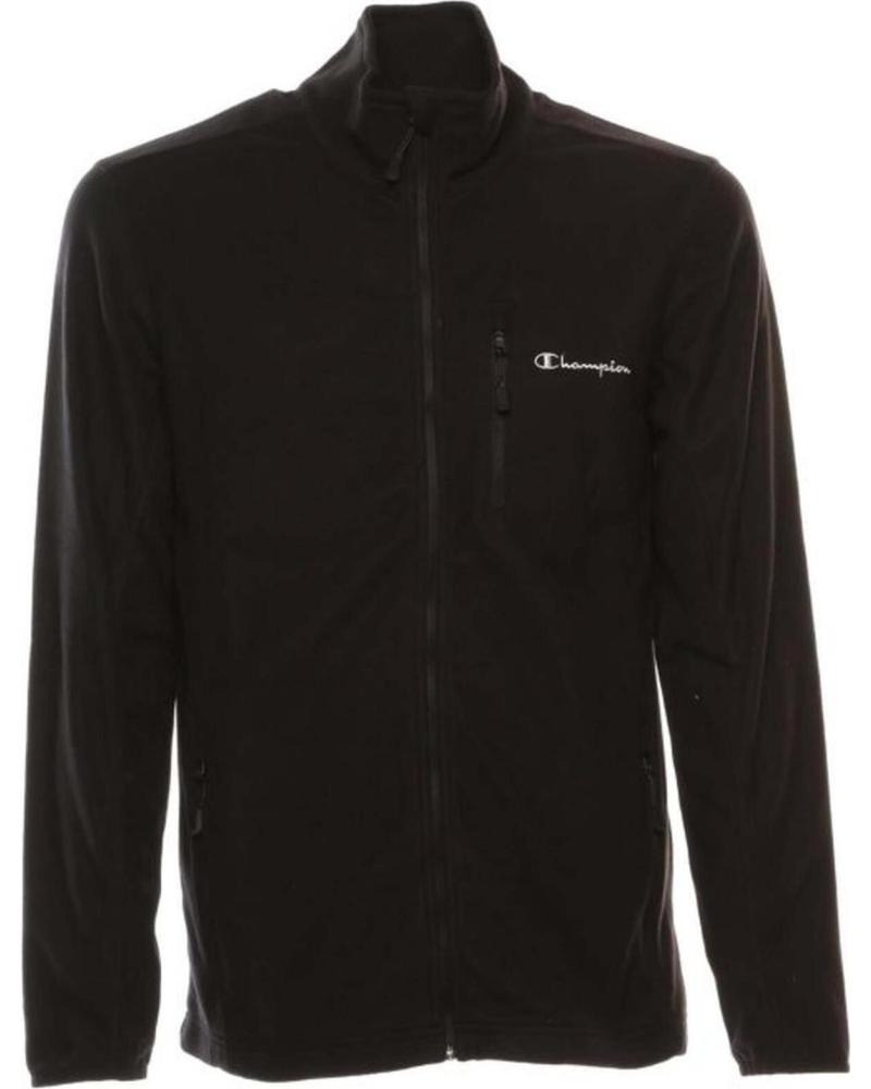 CHAQUETA DEPORTIVA NEGRA CON CREMALLERA CHAMPION PARA HOMBRE