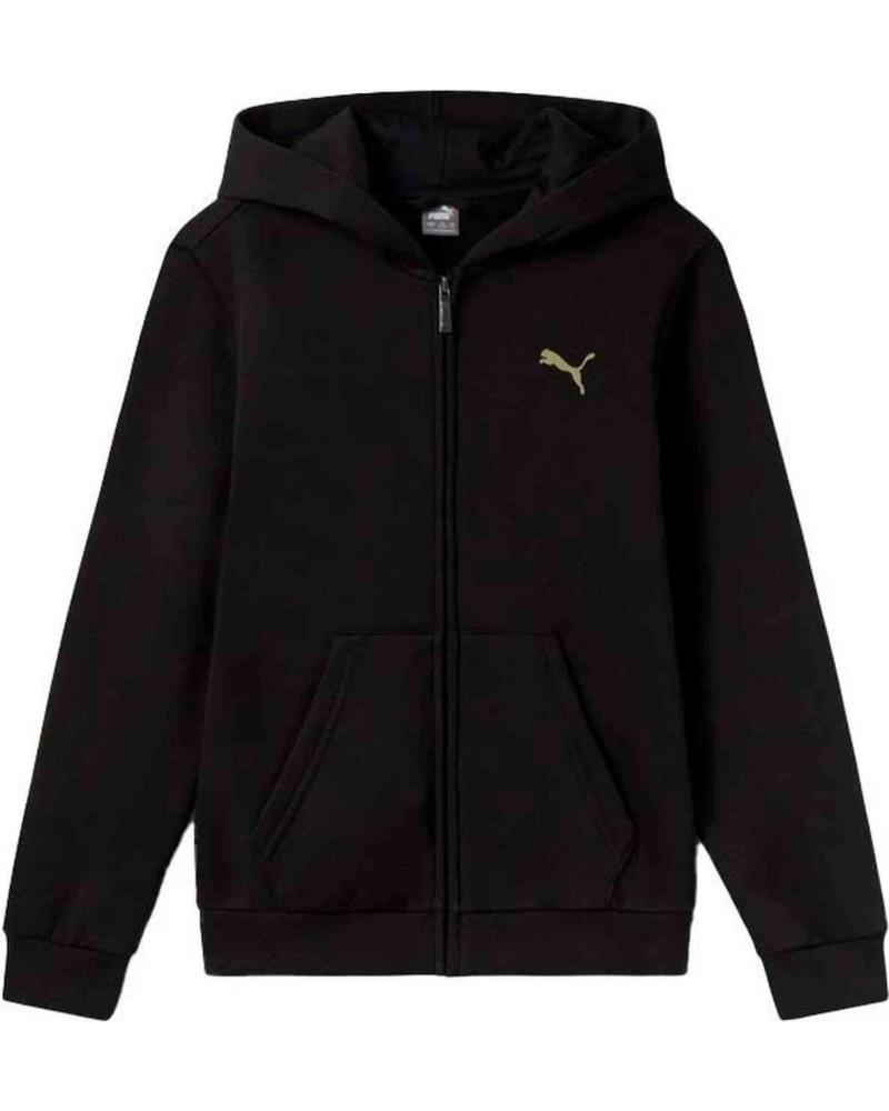 SUDADERA CON CAPUCHA Y CREMALLERA PUMA GRAPHIC 686899-01 NEGRA NEGRO