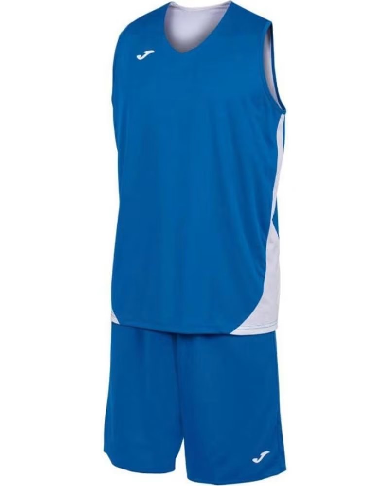 Joma Kansas 102851-702 - Conjunto Baloncesto Reversible Unisex Azul Blanco Azul Blanco