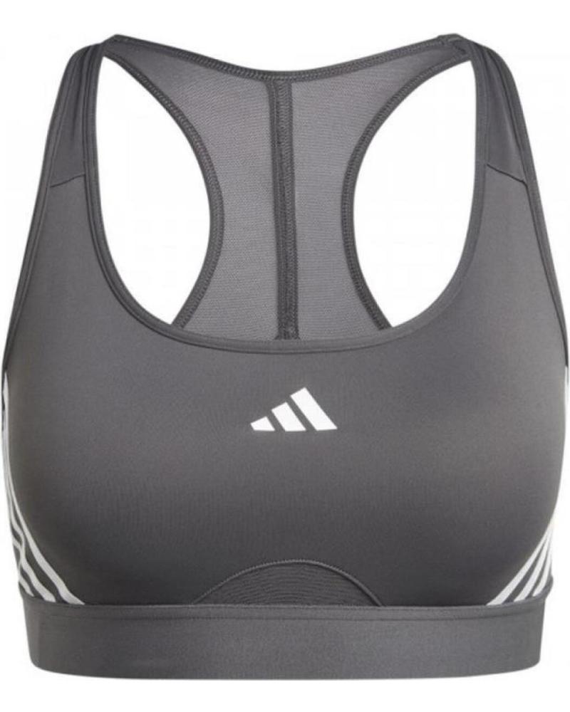 SUJETADOR DEPORTIVO ADIDAS PWRCT MS 3S BRA GRIS NEGRO