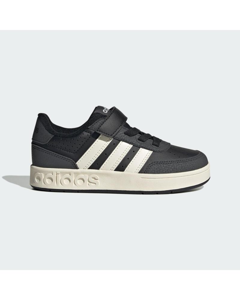ADIDAS ZAPATILLAS BREAKBASE JR0204 NEGRAS CON RAYAS BLANCAS NEGRO