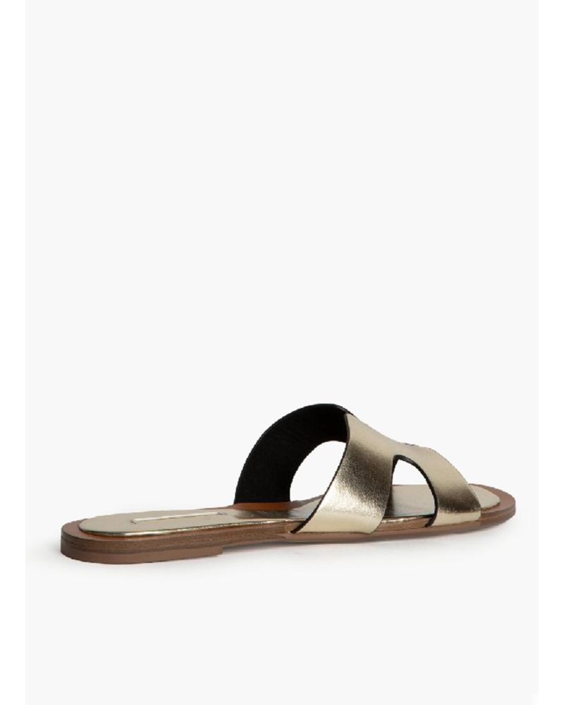 SANDALIA PLANA KESLEM M5470 EN TONO ORO METÁLICO ORO