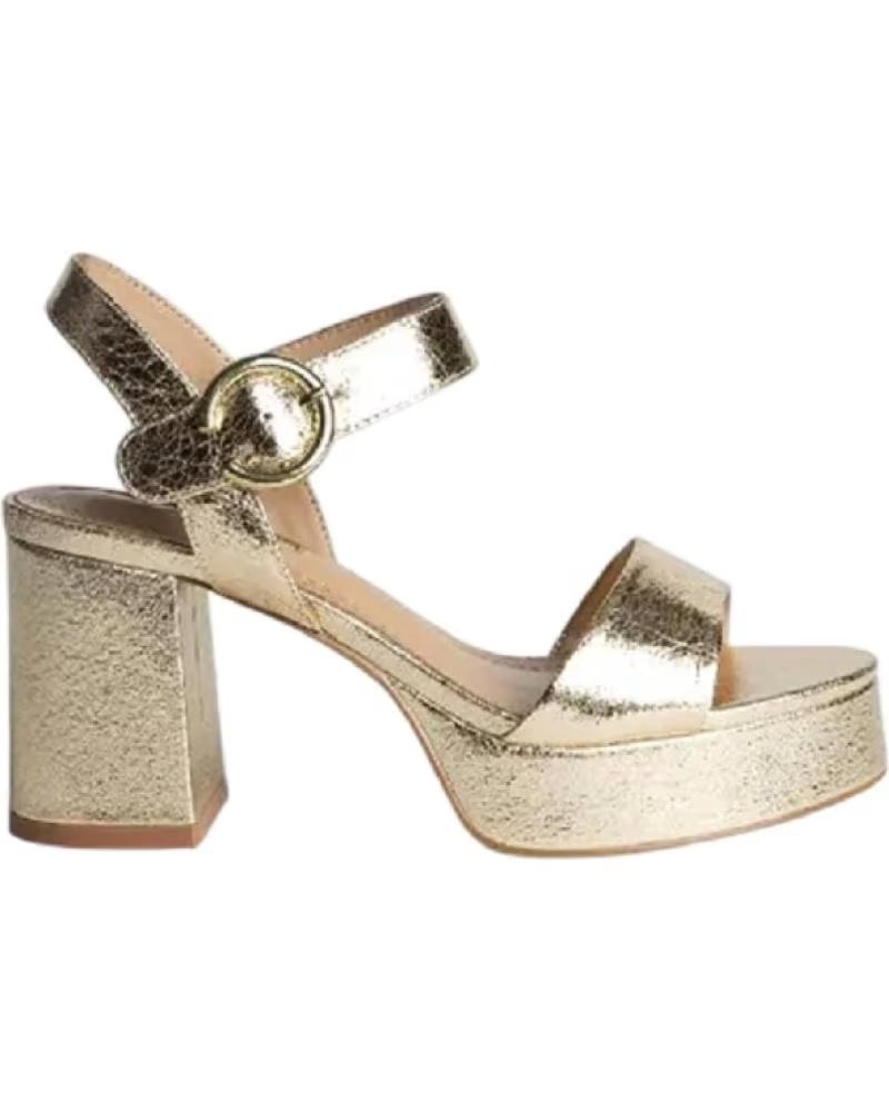 de corina sandalias de plataforma corina m5360 doradas metalicas de tacon ancho plateado
