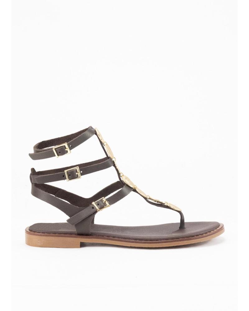 SANDALIA PLANA KESLEM MARRÓN MARRON