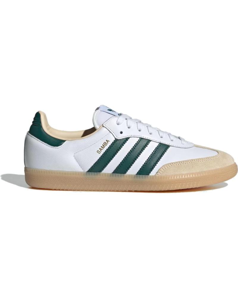 ADIDAS SAMBA OG JS3831 - ZAPATILLAS BLANCAS Y VERDES CLOUD COLLEGIATE GREEN GUM WHITE