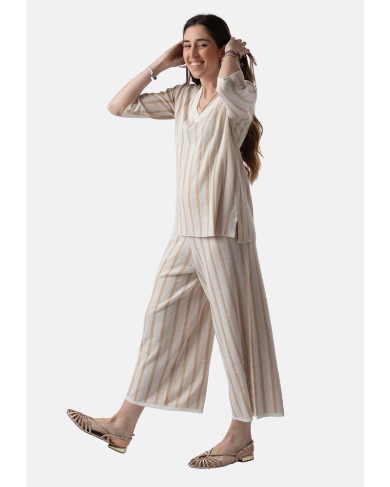 WHY NOT COLLECTION W12503148 JERSEY RAYAS MANGA 3/4 PIEDRA PIEDRA