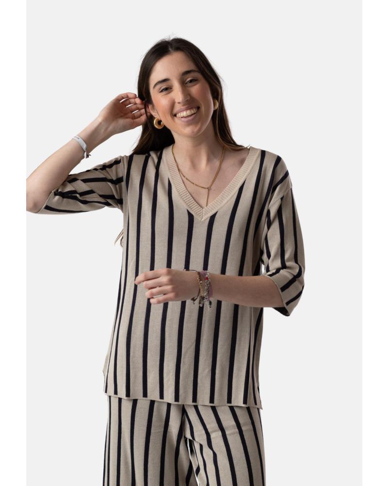 WHY NOT COLLECTION JERSEY RAYAS MANGA 3/4 WNT COLLECTION W12503107 CRUDO CRUDO