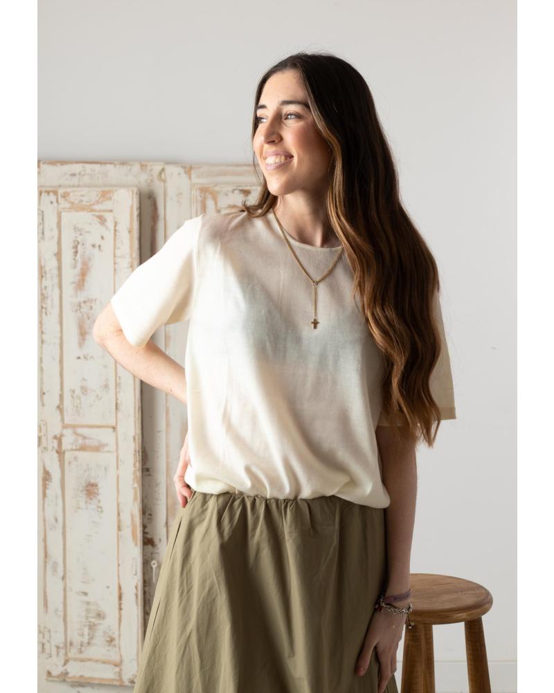 YERSE JERSEY YERSE MANGA CORTA 100 LANA MERINO | MODELO 42505002 CRUDO