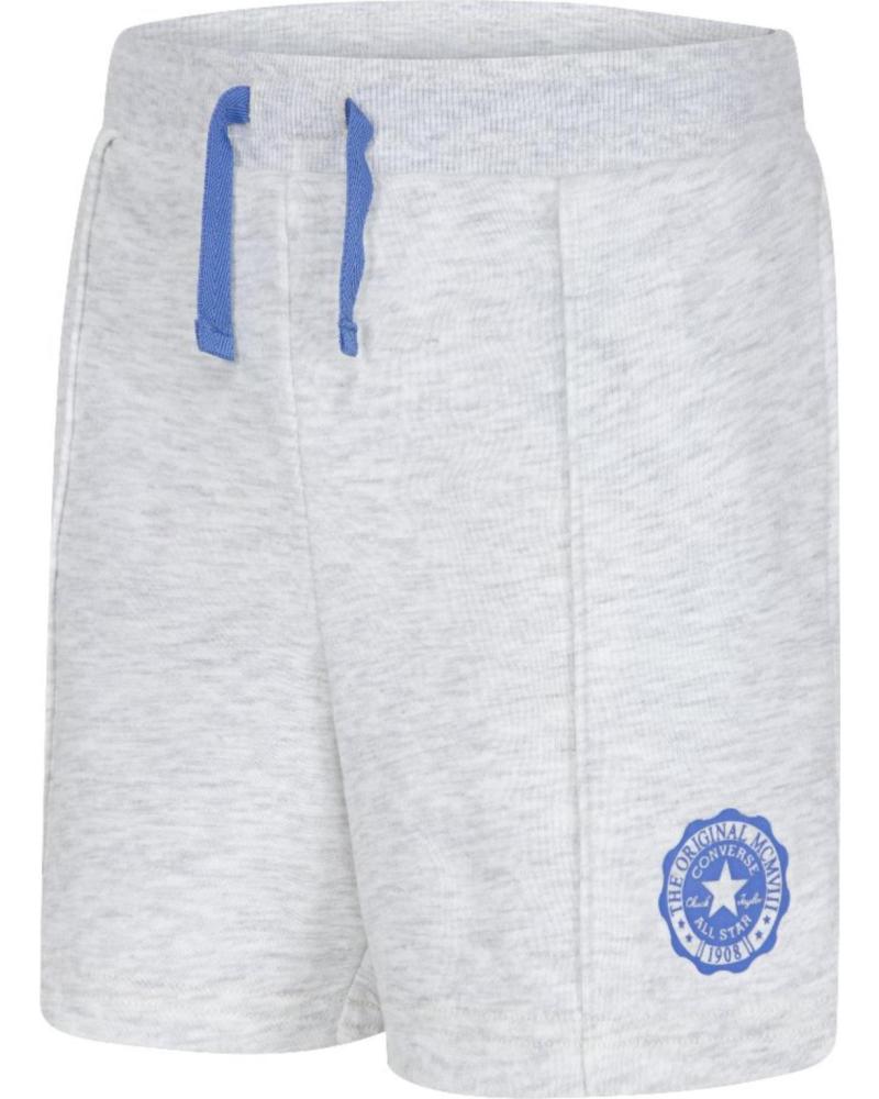 CONVERSE 4CG804X58 PANTALONES CORTOS CON PLIEGUES GRISES GRIS