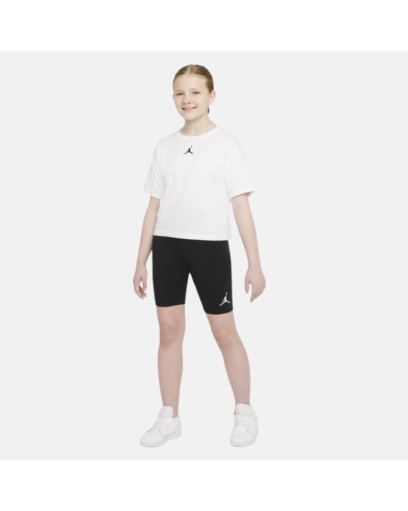 JORDAN ESSENTIALS JUMPMAN PANTALONES CORTOS DE CICLISMO CINTURA ALTA NEGROS PARA NIÑAS NEGRO