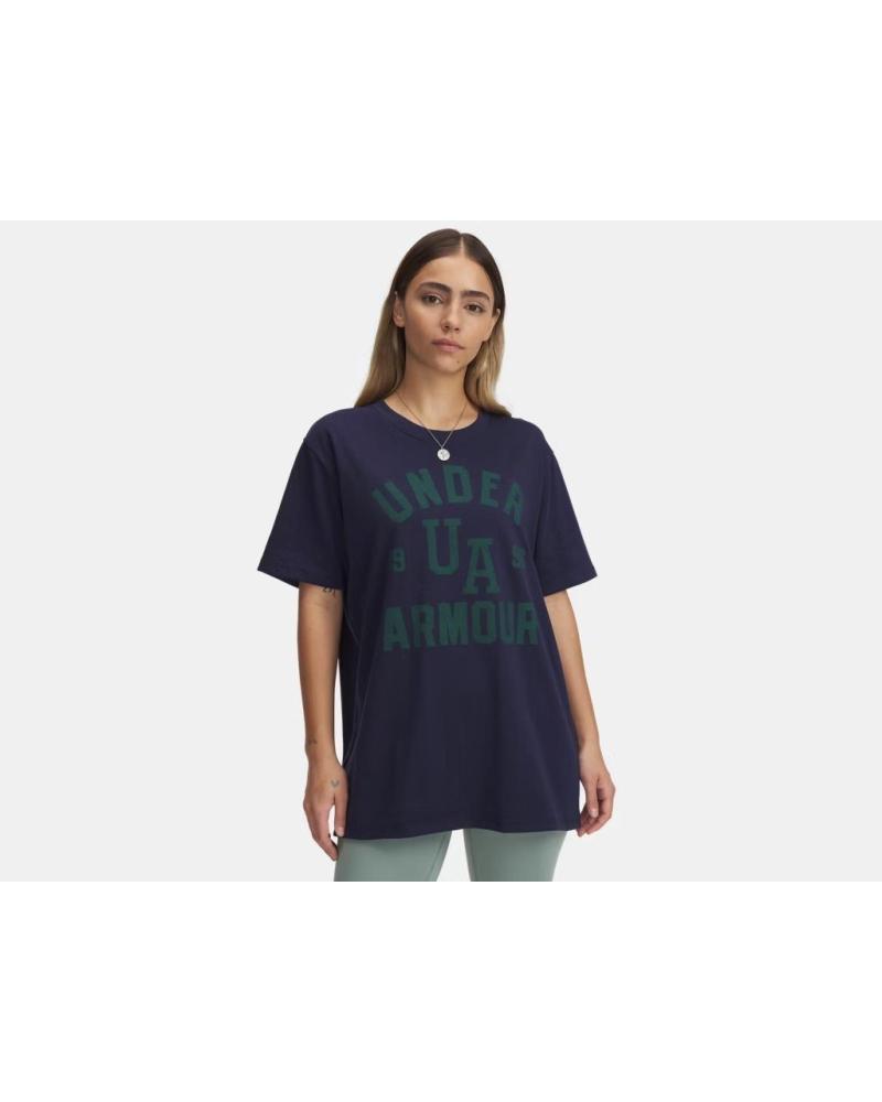 CAMISETA DE MANGA CORTA OVERSIZE UNDER ARMOUR HEAVYWEIGHT COLLEGIATE 1389749410 AZUL AZUL