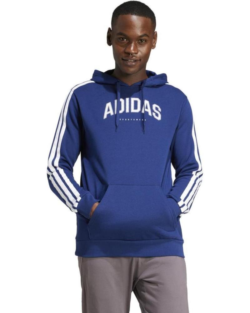 ADIDAS SUDADERA CON CAPUCHA COLLEGIATE GRAPHIC JV6502 HOMBRE AZUL AZUL