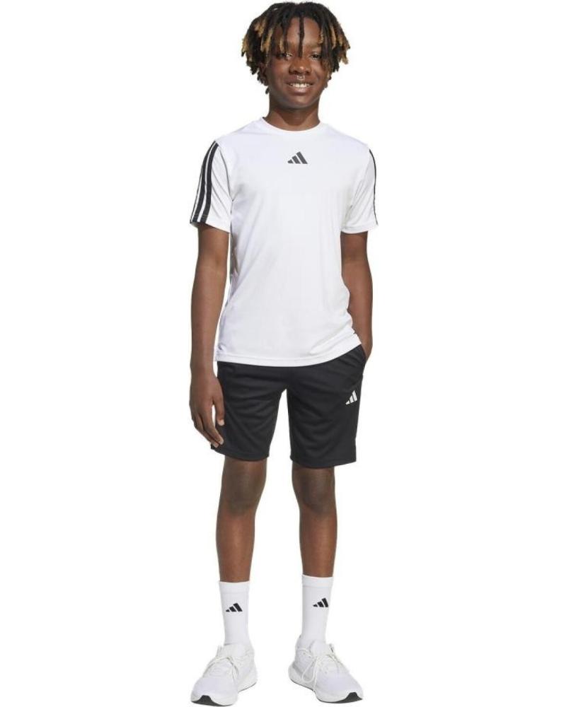 PANTALÓN CORTO ADIDAS TRAIN ESSENTIALS 3 BANDAS JJ1038 NEGRO NEGRO