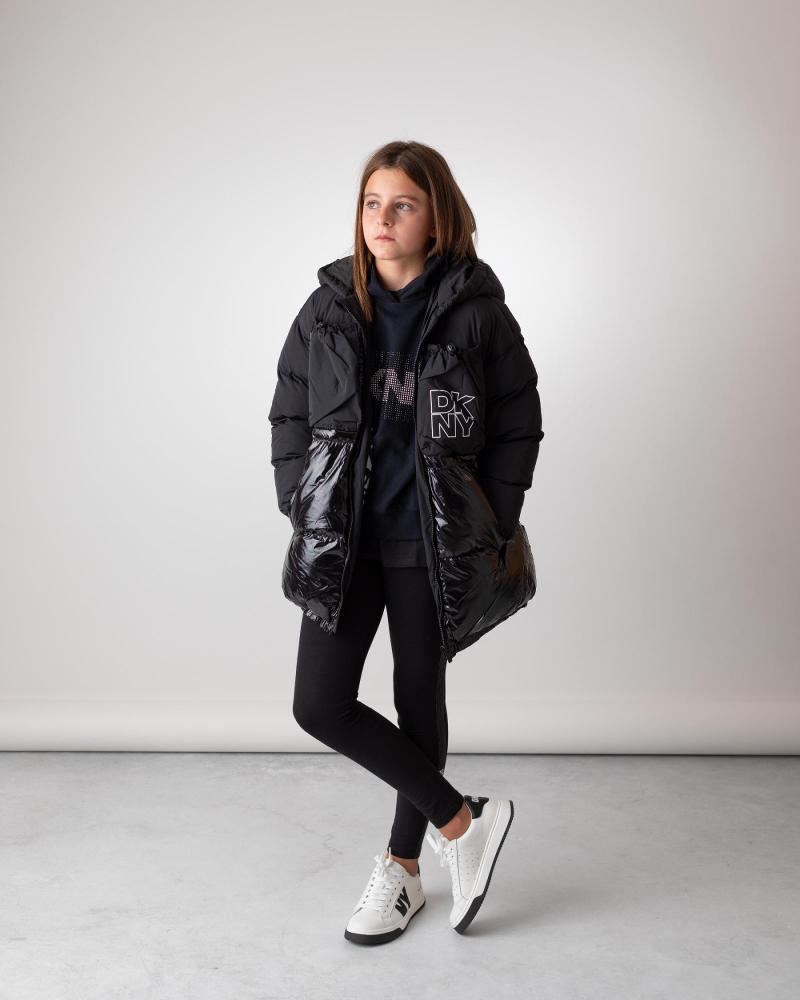 ANORAK DKNY D6023409B CON CAPUCHA NEGRO NEGRO