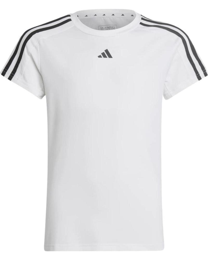 ADIDAS CAMISETA MANGA CORTA TRAIN ESSENTIALS AEROREADY SLIM-FIT 3 BANDAS HR57 BLANCA BLANCO