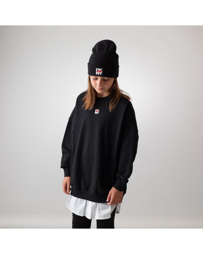 VESTIDO SUDADERA DE ALGODÓN DKNY D6206709B NEGRO NEGRO