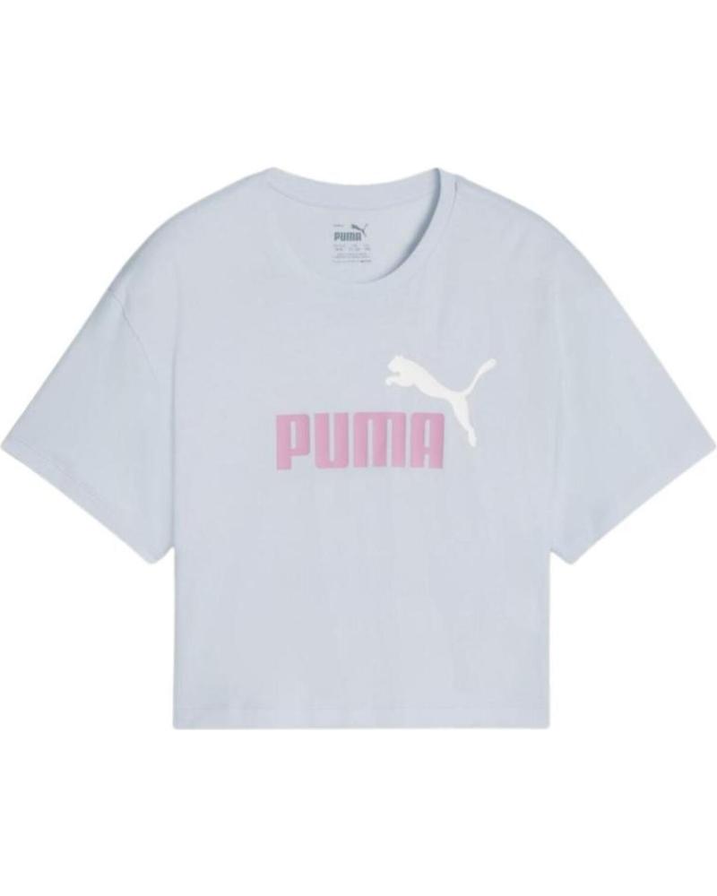 PUMA LOGO 845346-42 CAMISETA CROPPED NIÑA GRIS GRIS