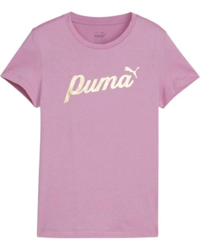 CAMISETA DE MANGA CORTA PUMA ESS SCRIPT 682778-48 ROSA MORADO