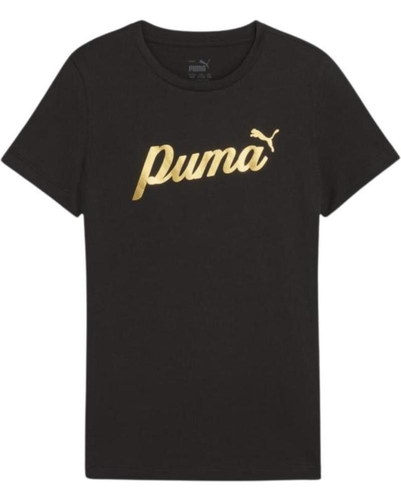 CAMISETA MANGA CORTA PUMA ESS SCRIPT NIÑAS NEGRA 682778-01 NEGRO