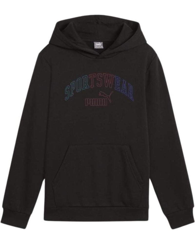 PUMA SUDADERA CON CAPUCHA ESS LOGO LAB 681843-01 NEGRA NEGRO