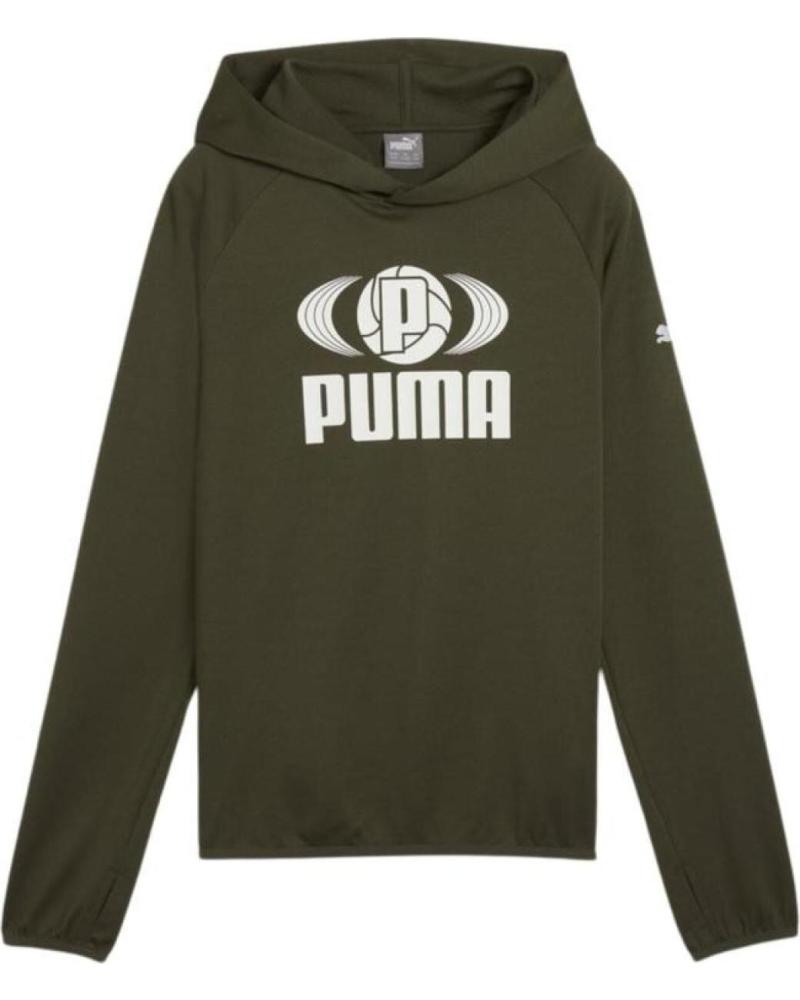 PUMA ACTIVE SPORTS 681815-70 SUDADERA CON CAPUCHA VERDE OSCURO VERDE