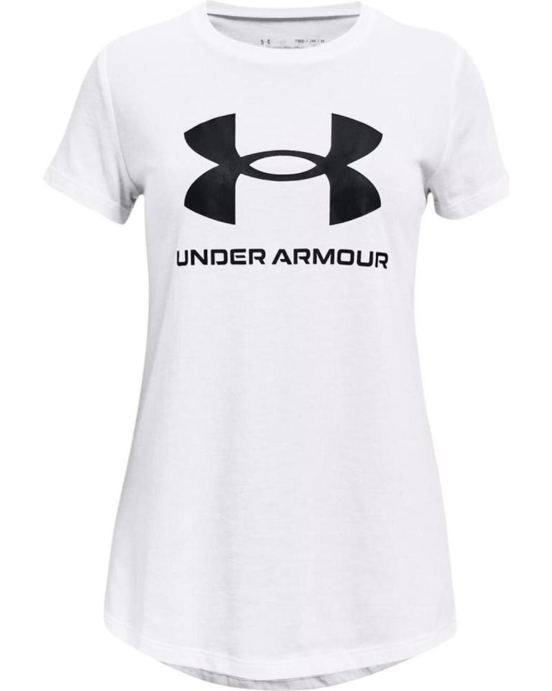 CAMISETA MANGA CORTA UNDER ARMOUR SPORTSTYLE GRAPHIC BLANCA 1361182-100 BLANCO