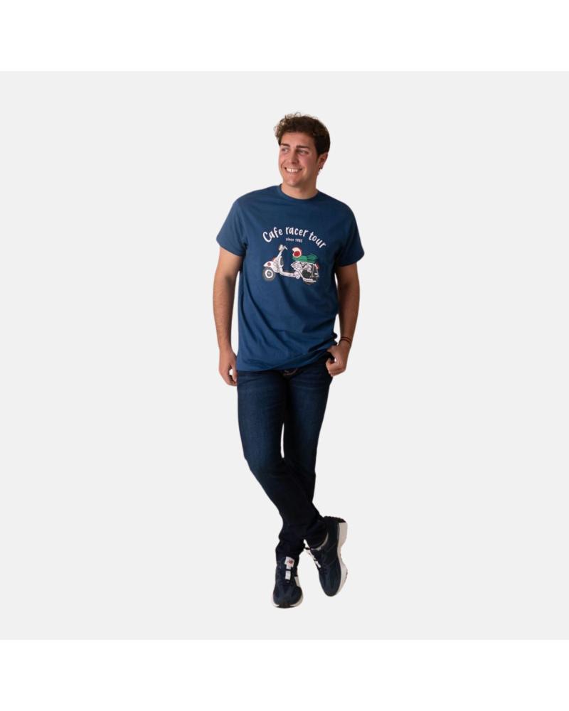 CAMISETA DE MANGA CORTA SCOTTA MOTO TOUR MARINO S24010741 AZUL AZUL