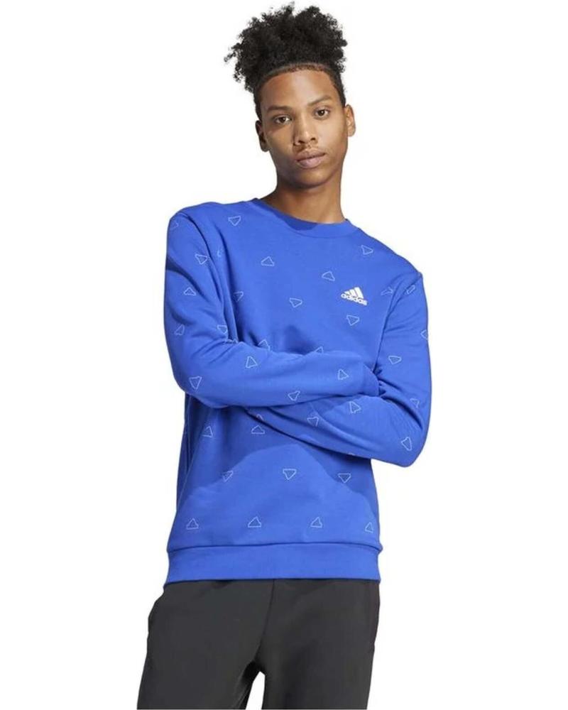 SUDADERA ADIDAS MONOGRAM GRAPHIC IV9356 AZUL AZUL