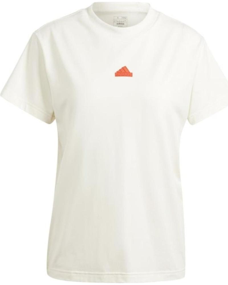 CAMISETA MANGA CORTA ADIDAS EMBROIDERED IS4287 BLANCA PARA MUJER BLANCO
